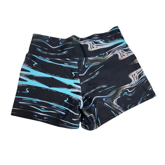 Girls Tank Swimsuit & Shorts Set Youth Size 8 Blue/Black - Picture 4 of 6